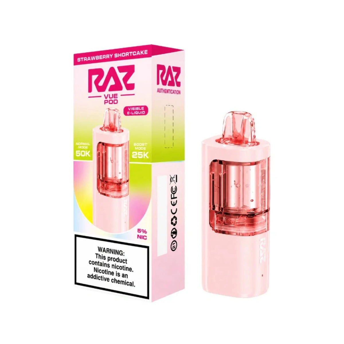 RAZ Vue 50000 Puffs Disposable Pods 5CT/Display