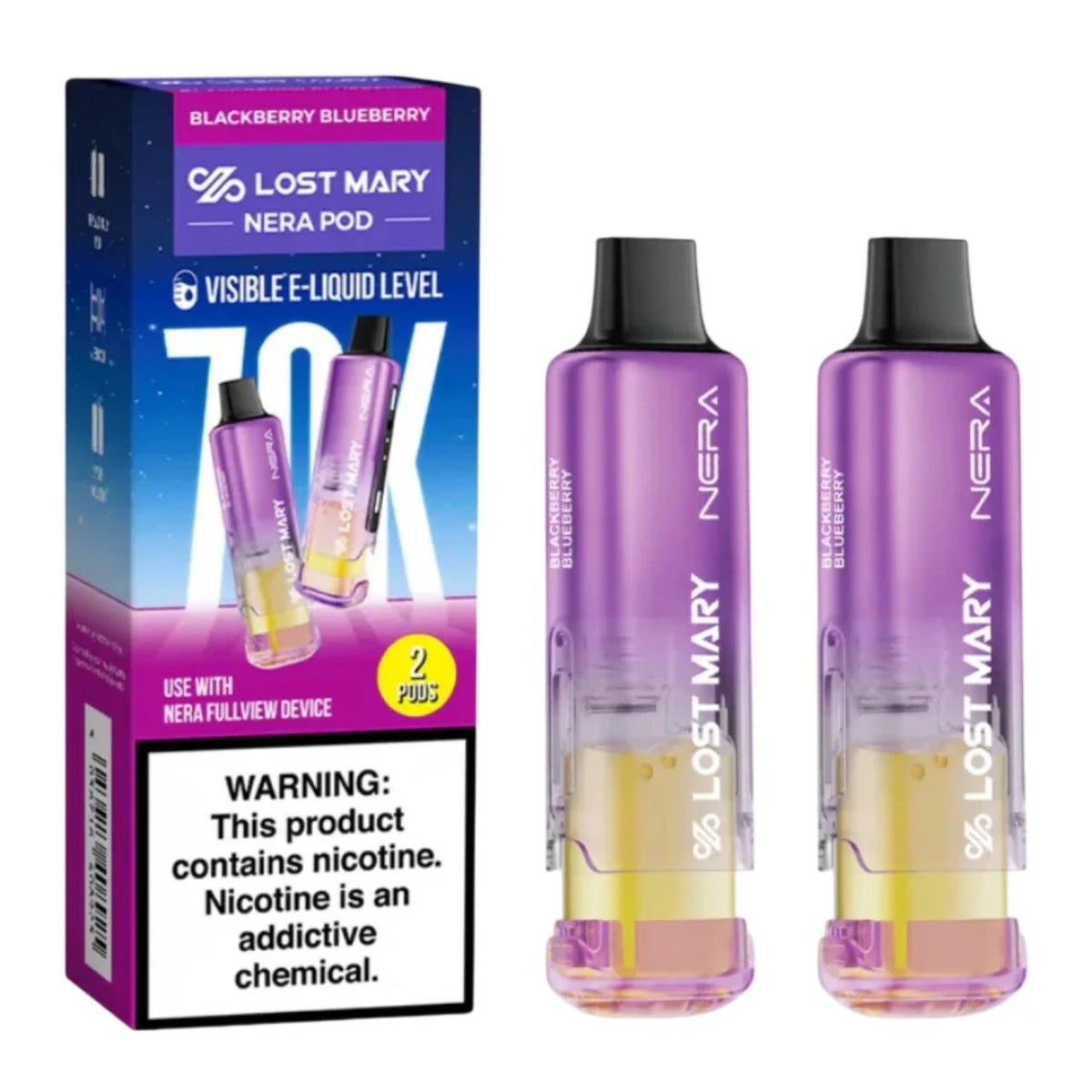 Lost Mary Nera Fullview 70000 Puffs Disposble Pods 2CT/5PK/Display