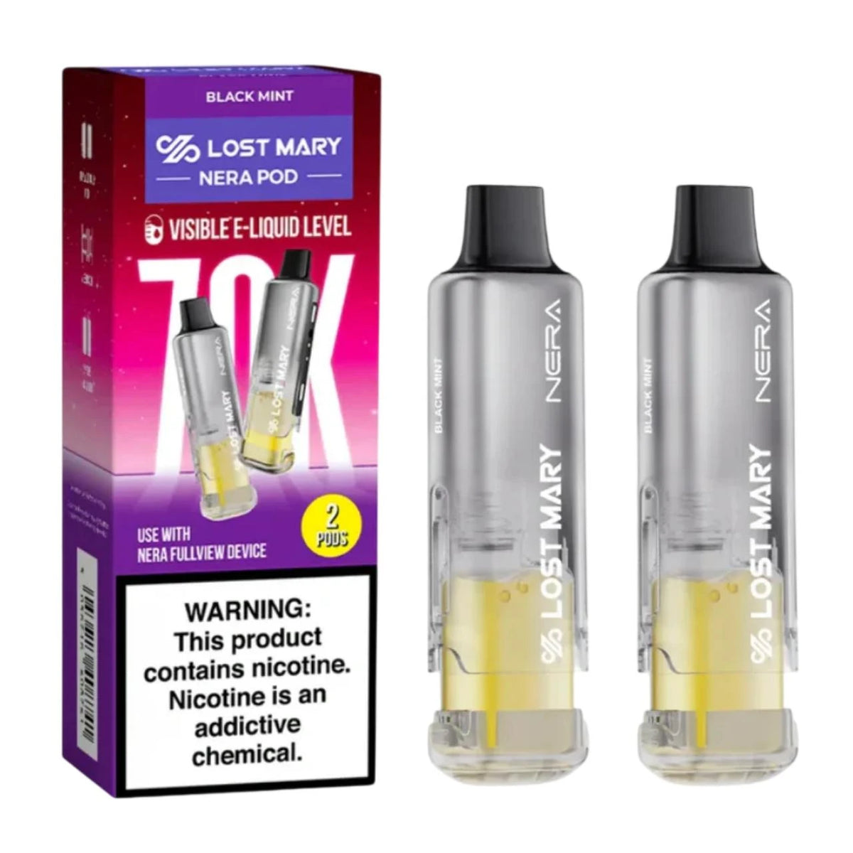 Lost Mary Nera Fullview 70000 Puffs Disposble Pods 2CT/5PK/Display