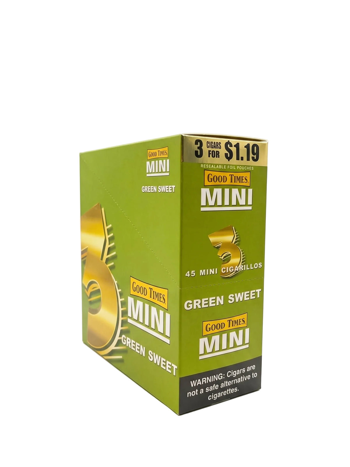 Good Times Mini Cigarillos (15-Count Box of 3-Packs)