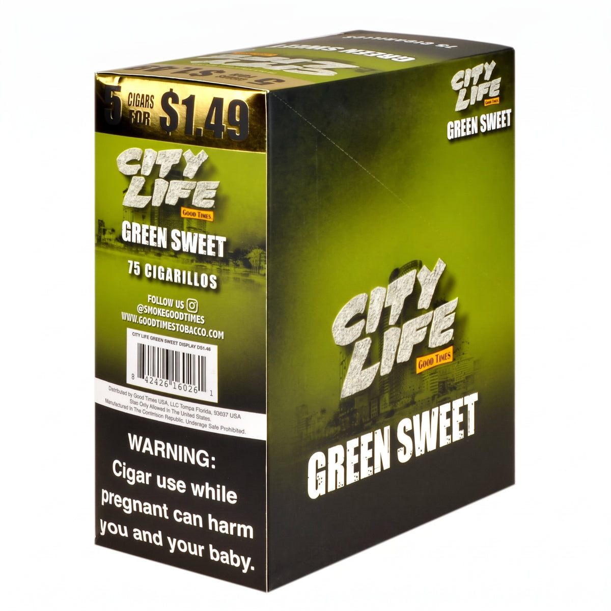 City Life Cigarillos 5 for $1.49 (15-Count Box of 5-Packs)