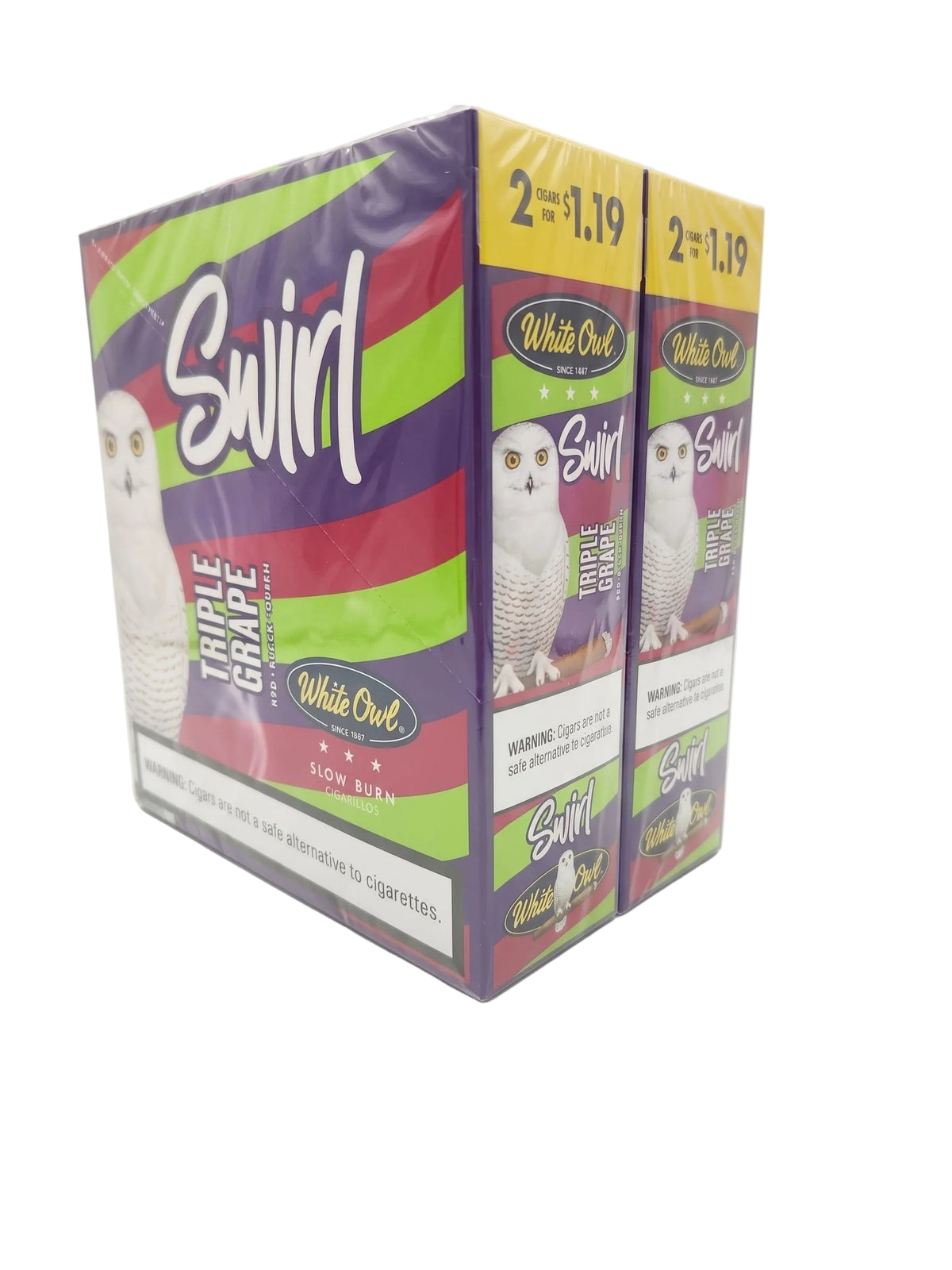 White Owl Slow Burn Cigarillos - 30 Count Box of 2 Packs
