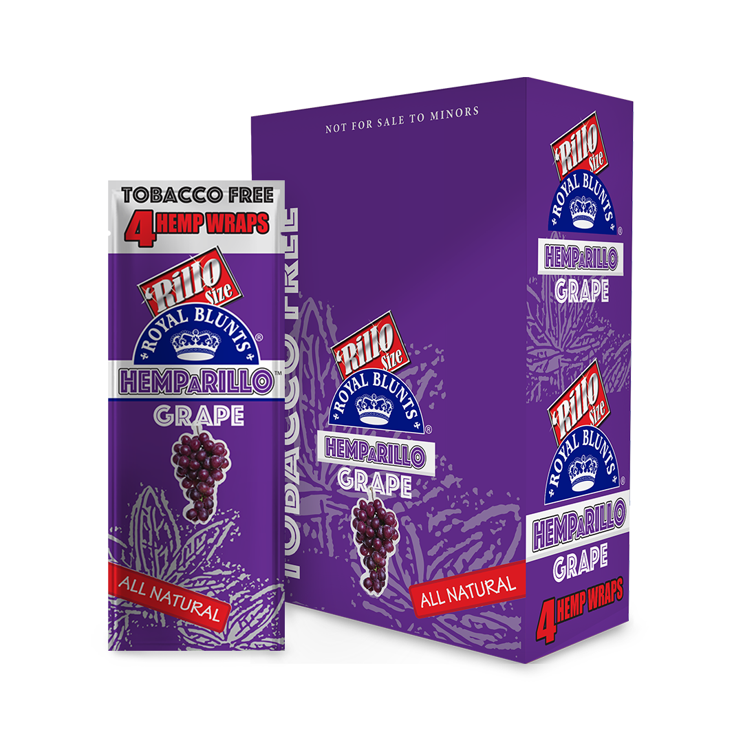 Royal Blunts Hemparillos – Premium Tobacco-Free Wraps 15ct / 4pk Display