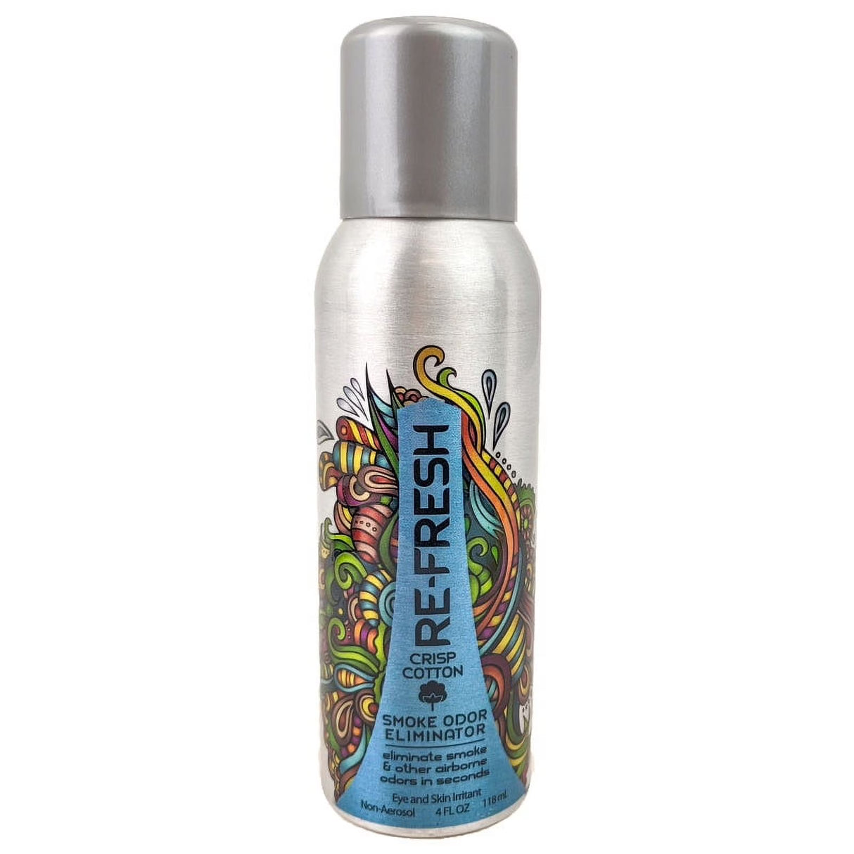 front view of the Smoke odor Eliminator crisp cotton fragrance. A fragrance product from Re Fresh that is long lasting and effective.