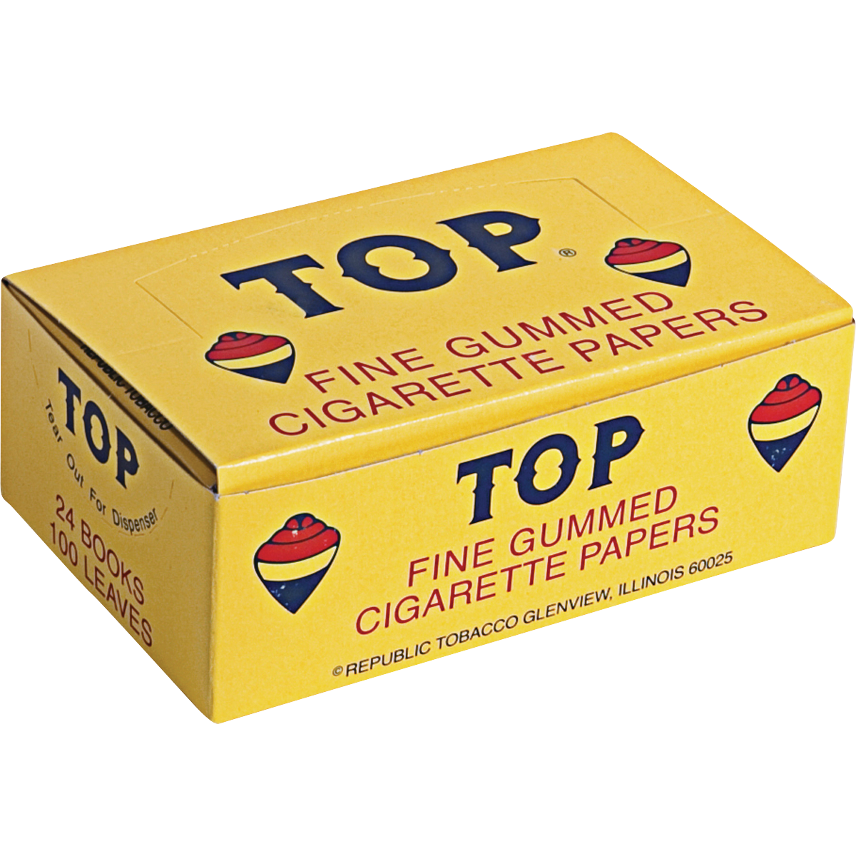 Tops Fine Gummed Rolling Papers 100ct 24pk