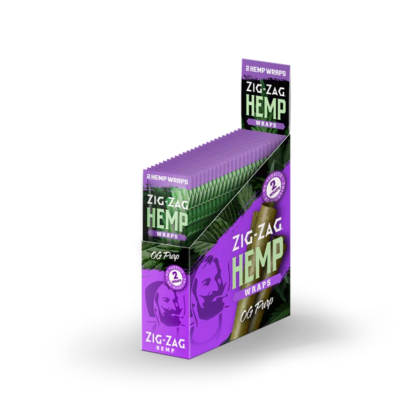 Zig-Zag Hemp Wraps – 25-Count Display Box