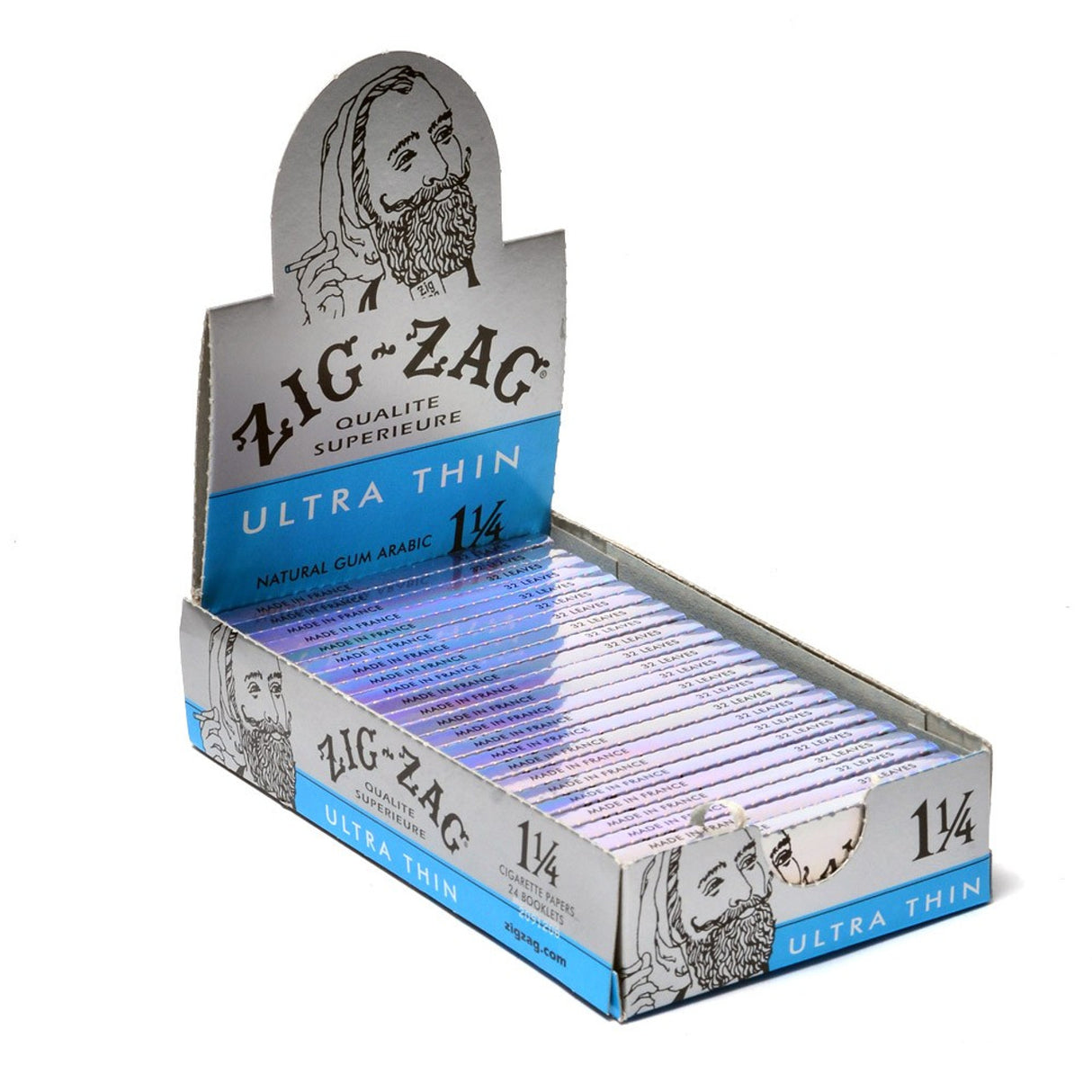 front view of the zig zag ultra thin rolling papers. A quality and natural product from the highly acclaimed Zig Zag brand.