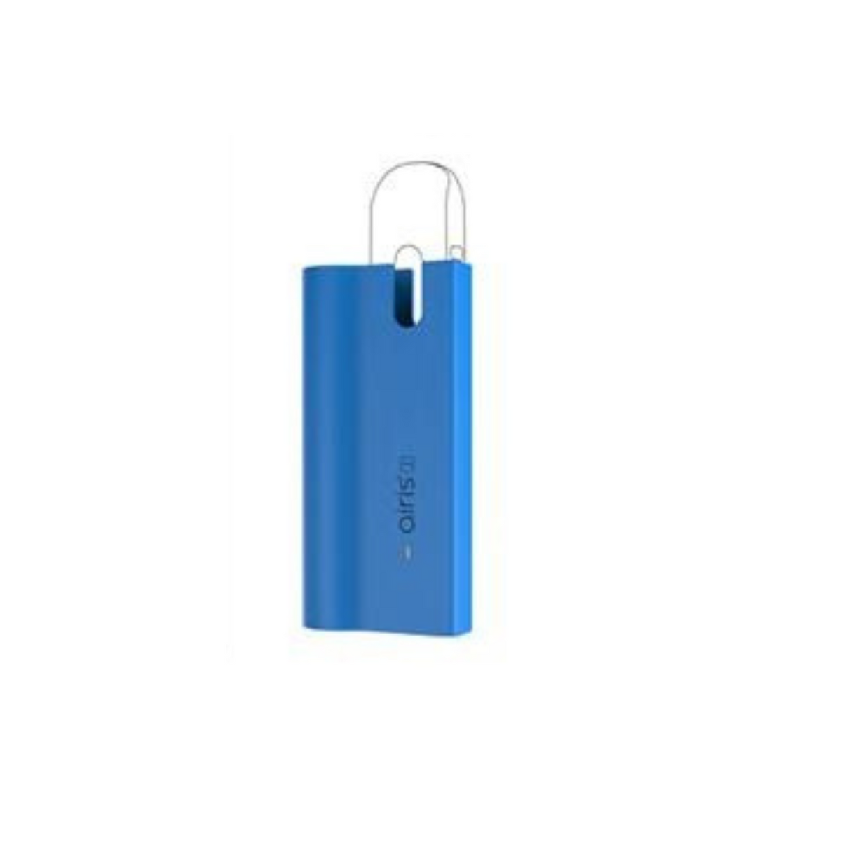 Front view of the Airis J universal pod battery in sleek blue. This slim, highly portable vaporizer battery is specifically designed to be perfectly compatible with standard universal liquid and oil pods for seamless vaping on the go.