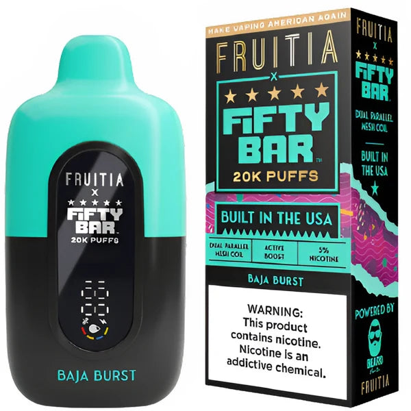 Fifty Bar x Fruitia V2 20000 Puffs Disposable Vape 5CT/Display