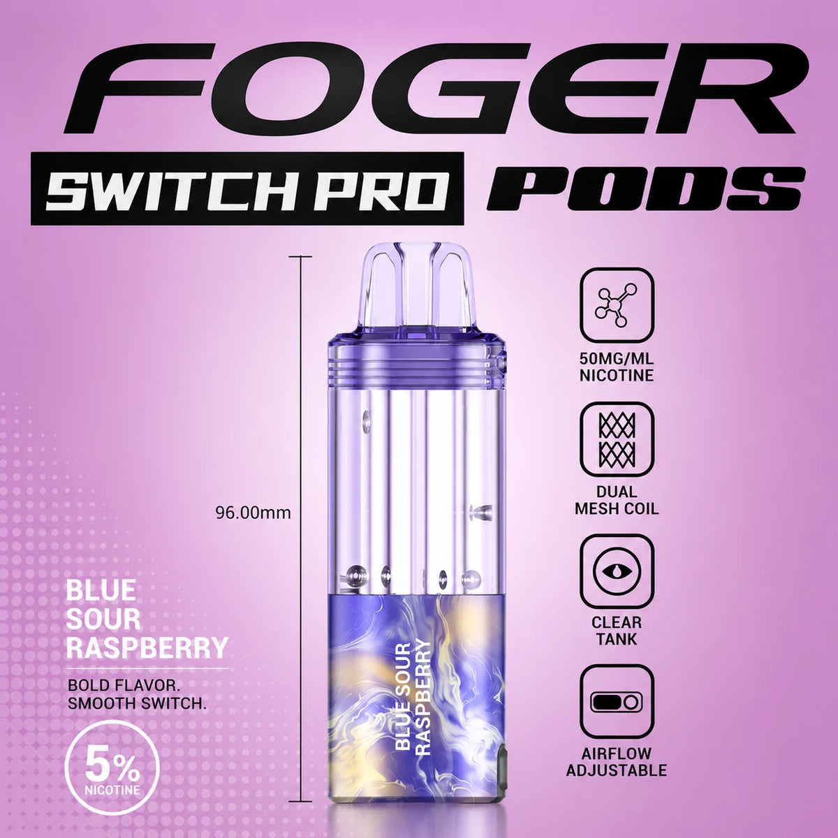 Foger Switch Pro 30000 Puffs Disposable Pods 5CT/Display