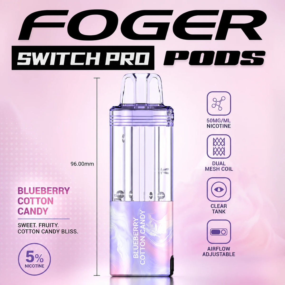 Foger Switch Pro 30000 Puffs Disposable Pods 5CT/Display