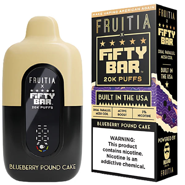 Fifty Bar x Fruitia V2 20000 Puffs Disposable Vape 5CT/Display