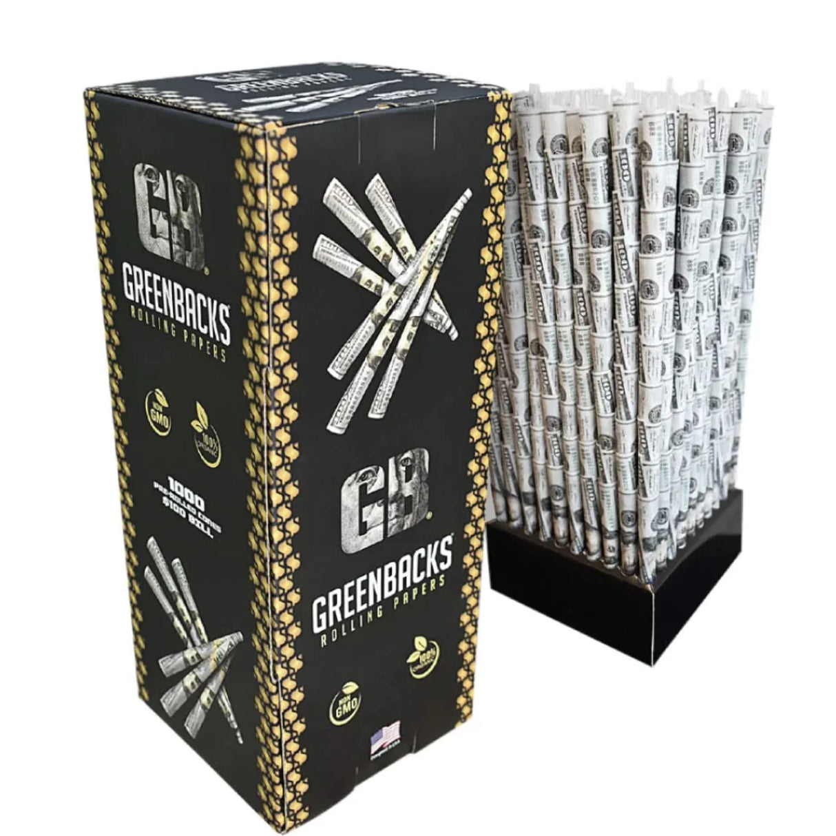 Greenbacks Pre Roll Cones 100ct