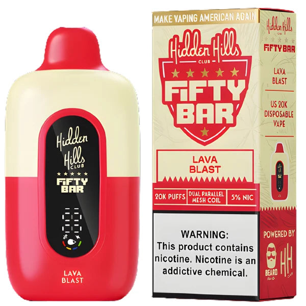 Fifty Bar V2 Hidden Hills 20000 Puffs Disposable Vape 5CT/Display