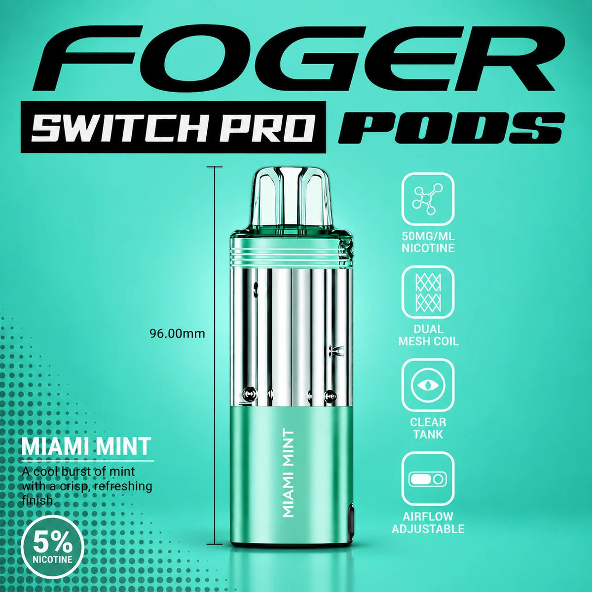 Foger Switch Pro 30000 Puffs Disposable Pods 5CT/Display