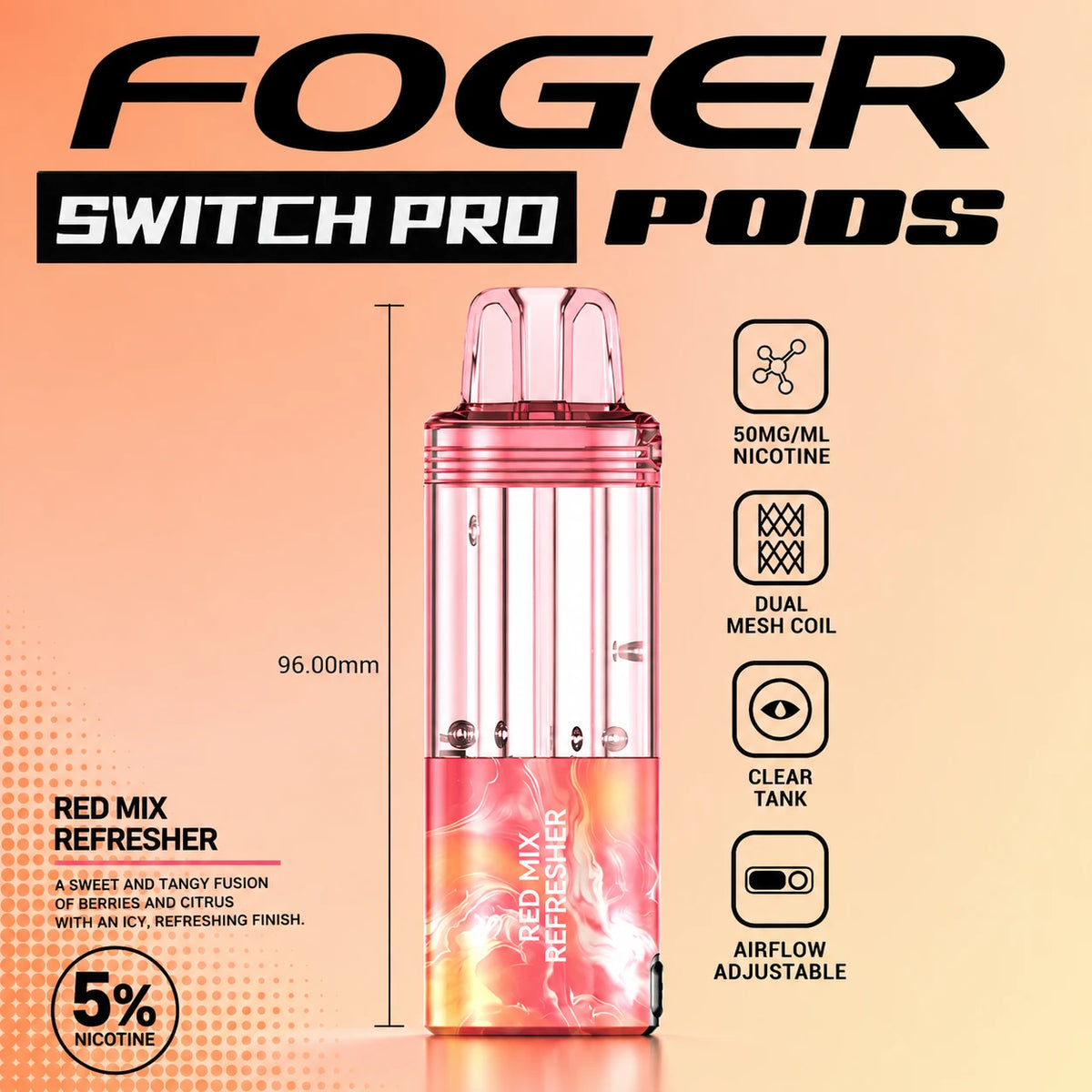 Foger Switch Pro 30000 Puffs Disposable Pods 5CT/Display