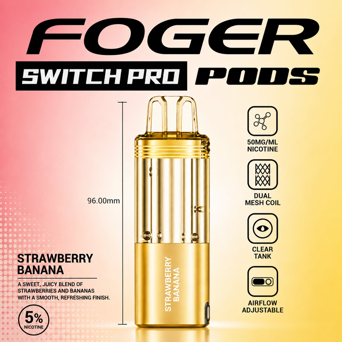 Foger Switch Pro 30000 Puffs Disposable Pods 5CT/Display