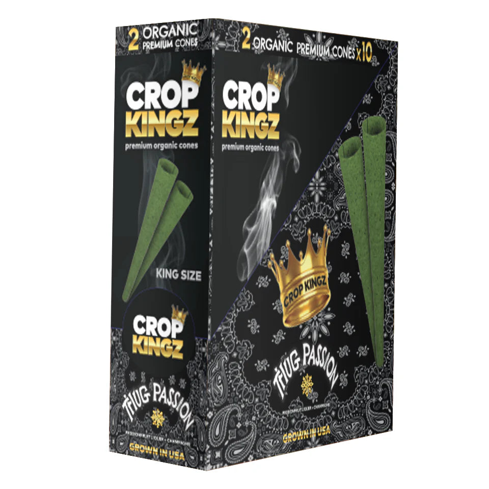 Crop Kingz Self-Sealing Hemp Wraps – Tobacco-Free 2-Pack 10ct Display Box