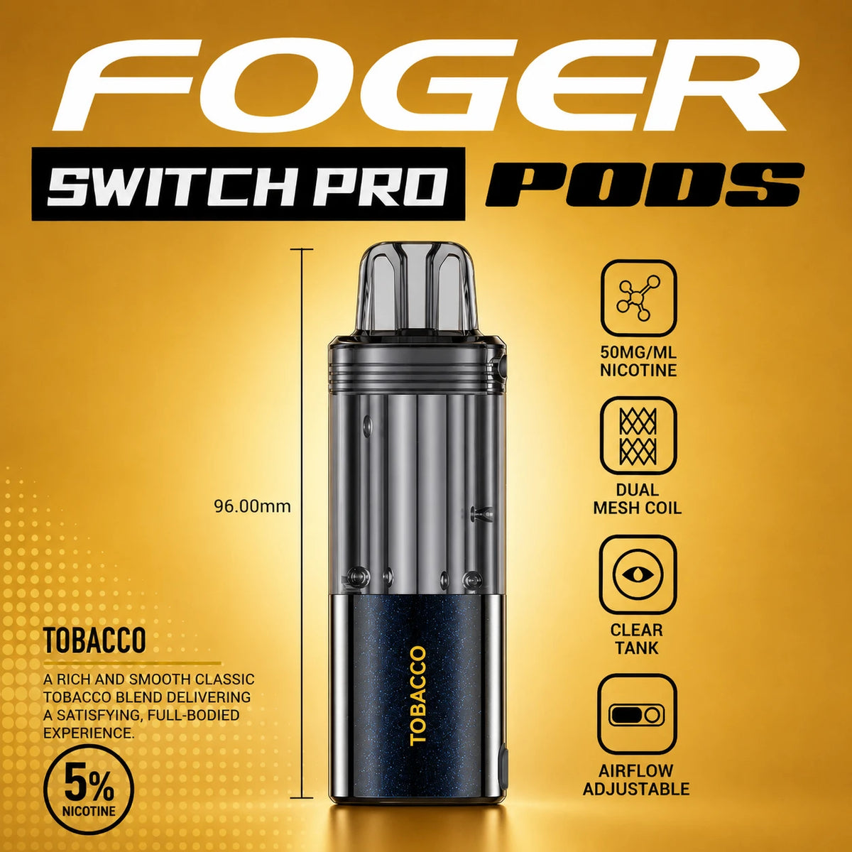 Foger Switch Pro 30000 Puffs Disposable Pods 5CT/Display