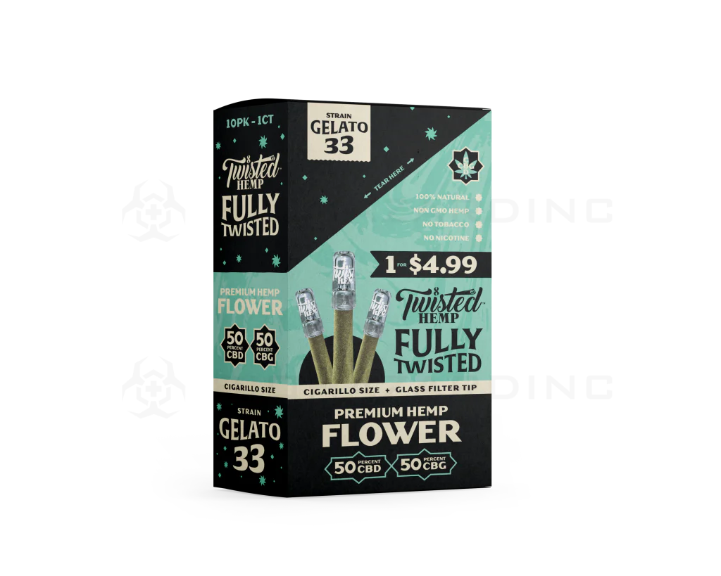 Twisted Hemp Fully Twisted Hemp Wraps 50/50 CBD/CBG 1ct 10pk