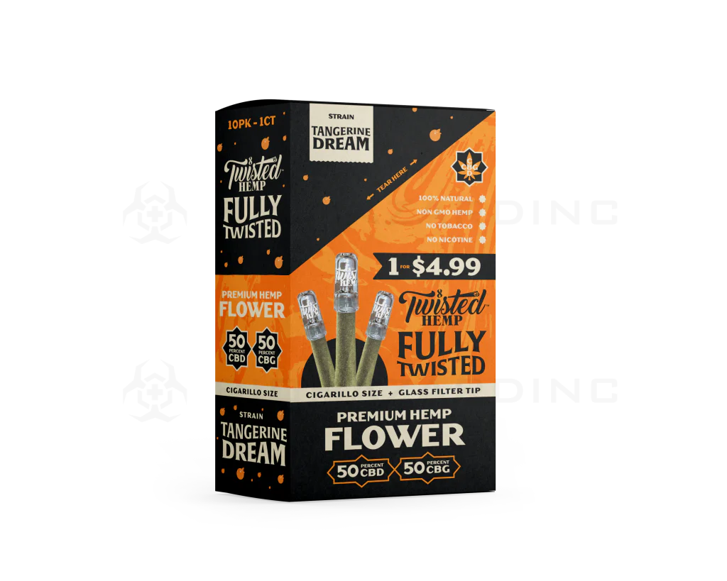 Twisted Hemp Fully Twisted Hemp Wraps 50/50 CBD/CBG 1ct 10pk