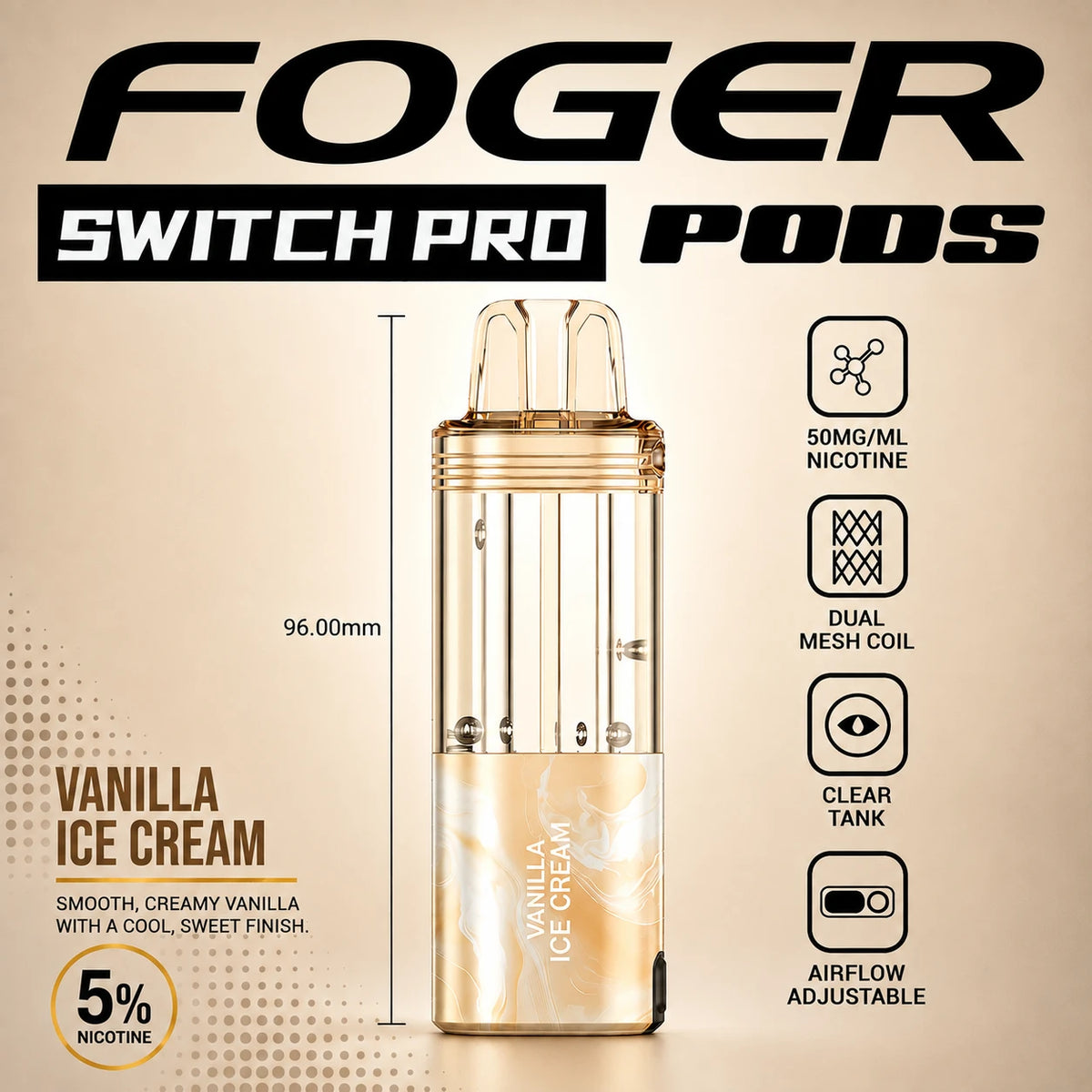 Foger Switch Pro 30000 Puffs Disposable Pods 5CT/Display