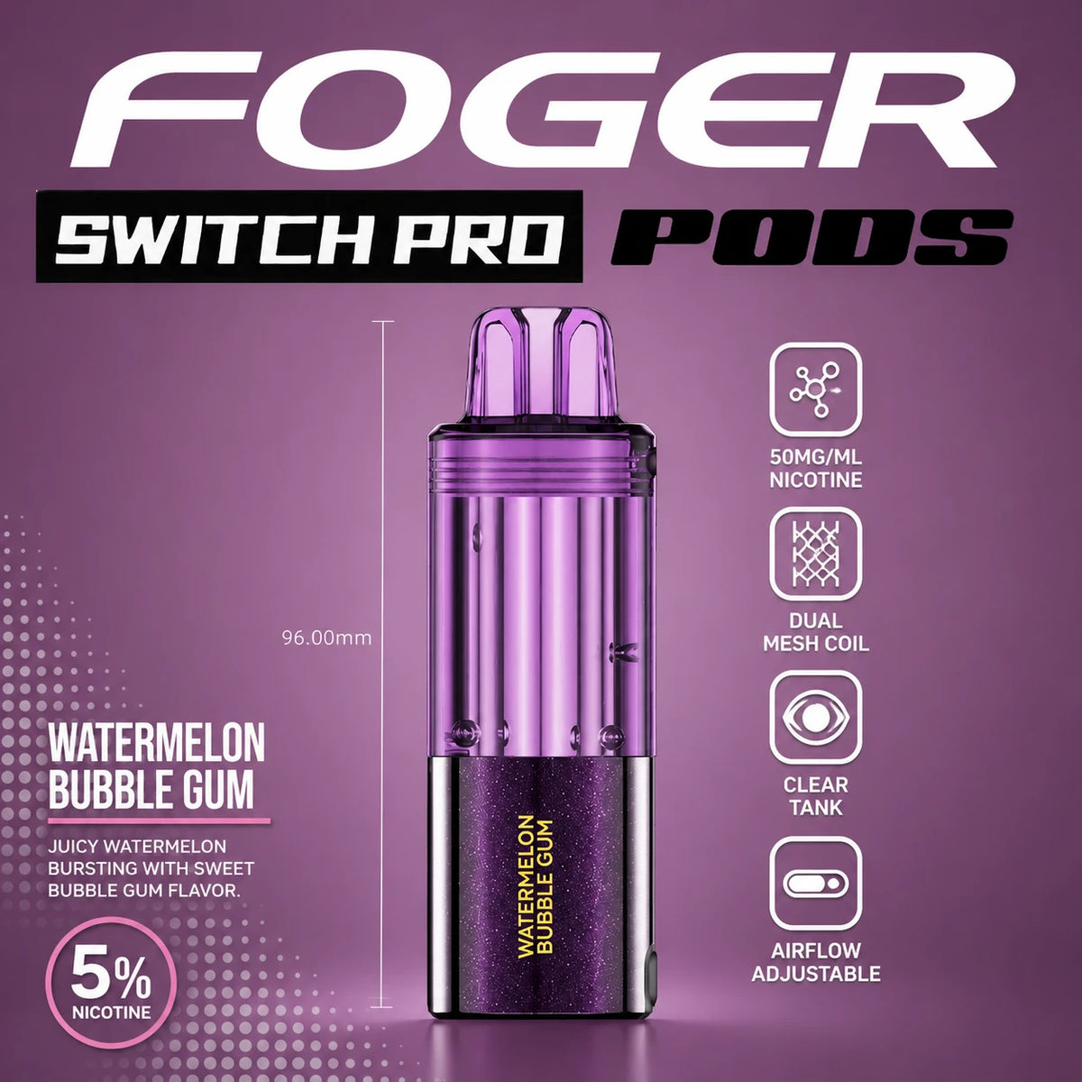 Foger Switch Pro 30000 Puffs Disposable Pods 5CT/Display