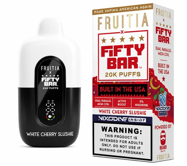Fifty Bar x Fruitia V2 20000 Puffs Disposable Vape 5CT/Display
