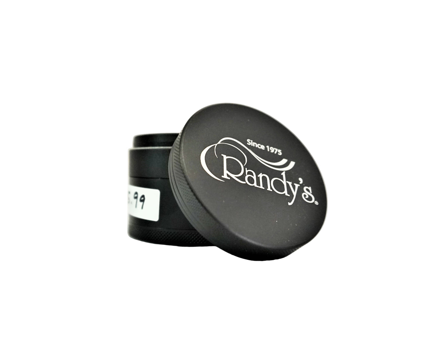 Randy's 63mm Revolution Herb Grinder Silver/Black