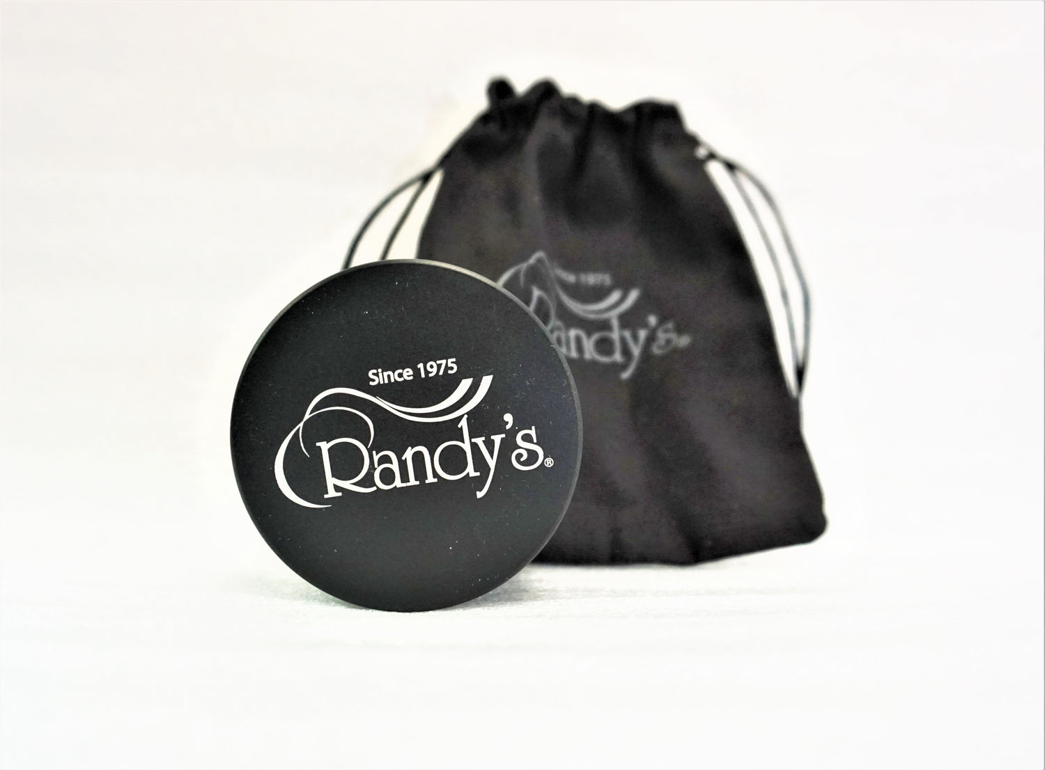 Randy's 63mm Revolution Herb Grinder Silver/Black