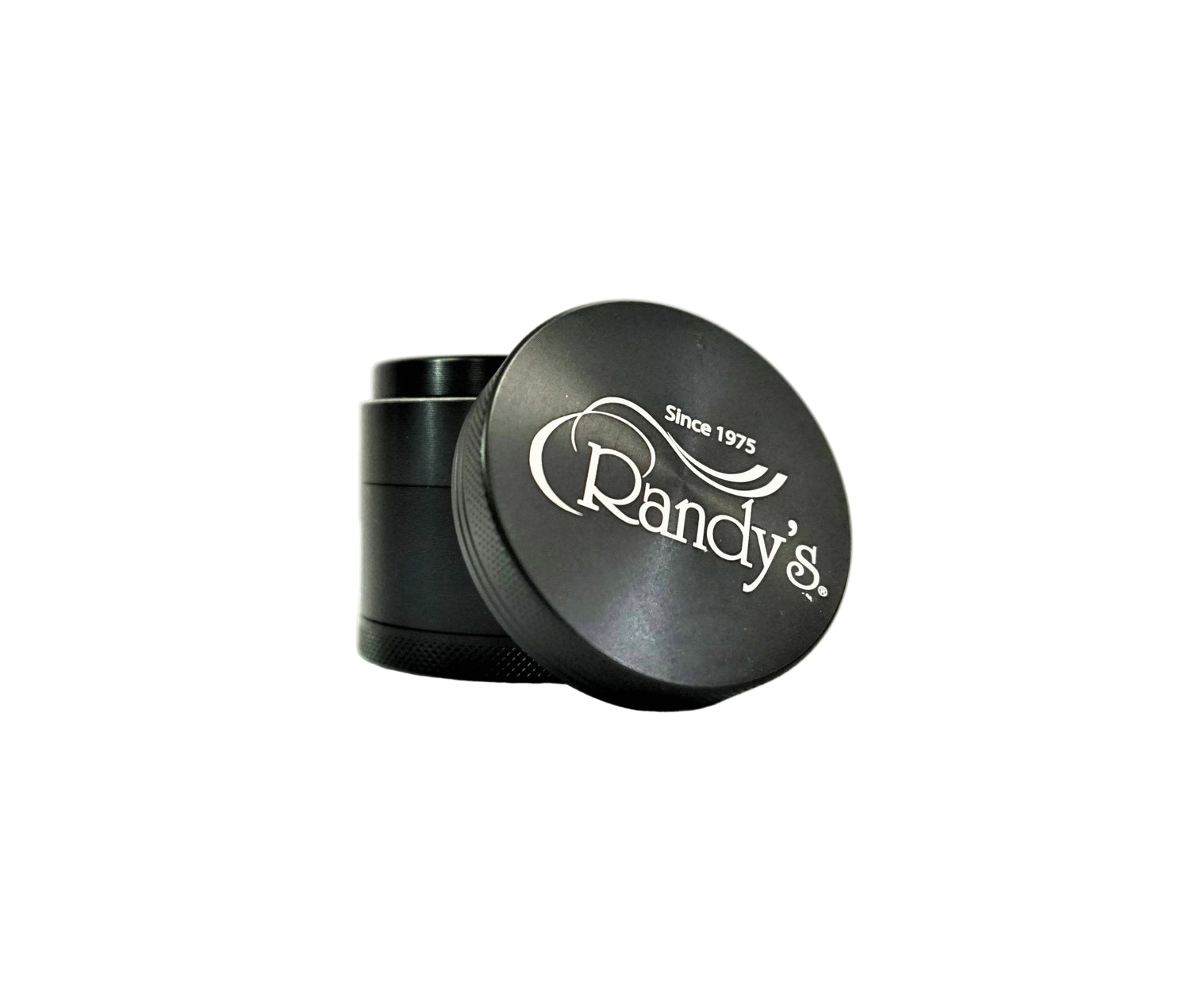Randy's 55mm Revolution Herb Grinder Silver/Black