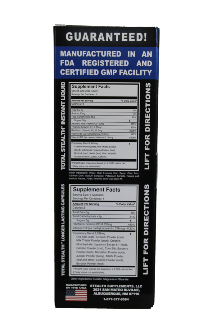 Total Stealth Ultra Strength 20oz Instant Liquid with Capsules