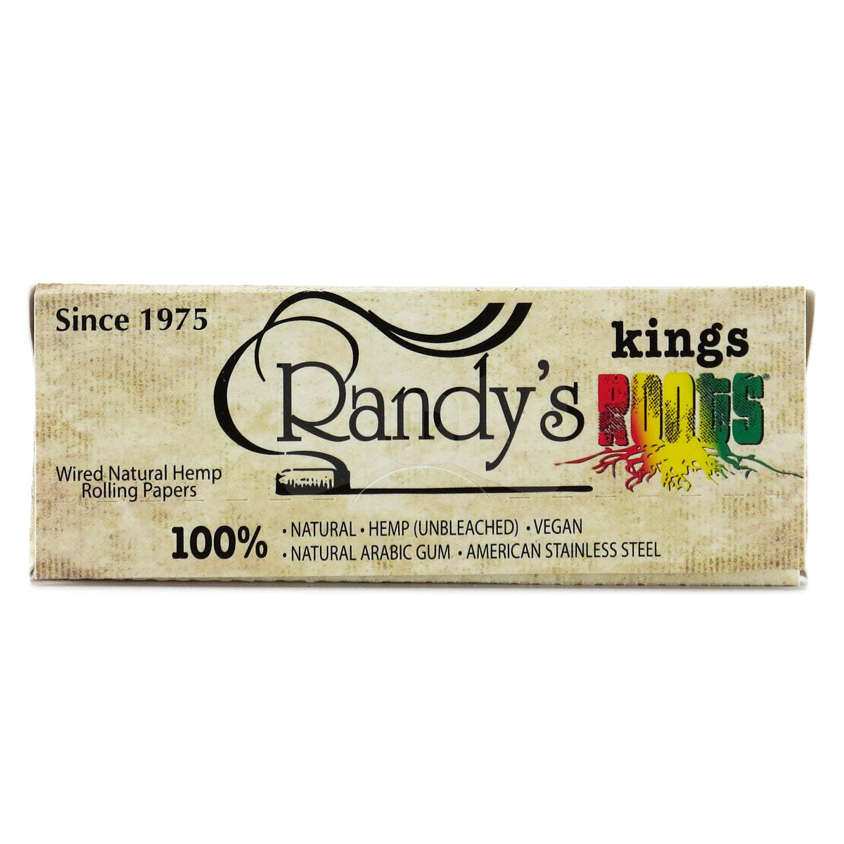 Randy's Roots Hemp King Size Wired Rolling Papers 24ct 25pk Display