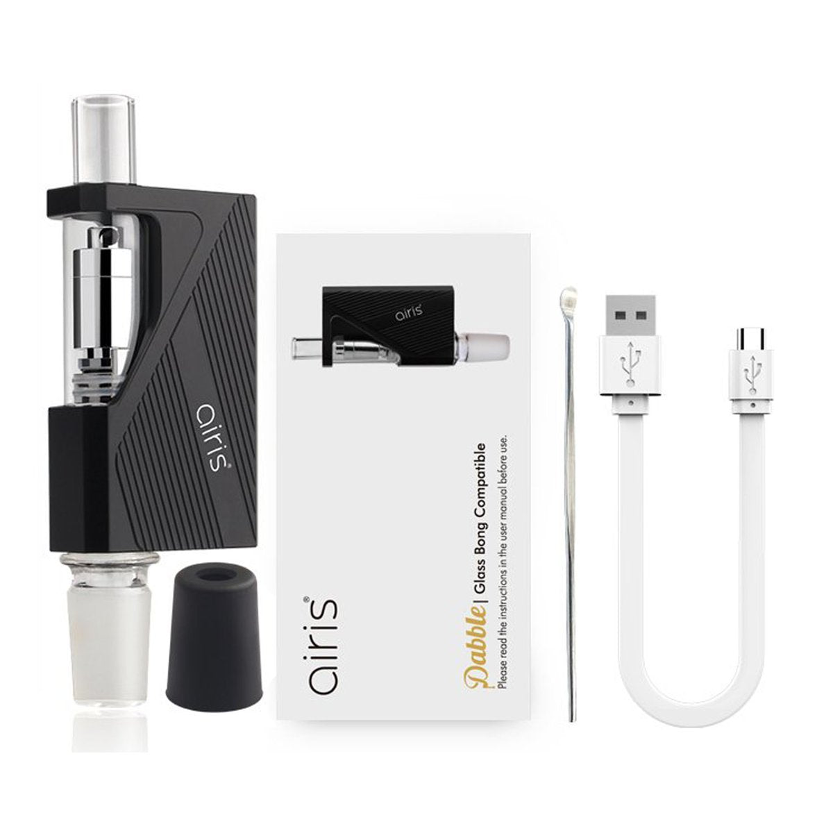 Airistech Dabble Glass Bong Compatible 2-in-1 Vaporizer