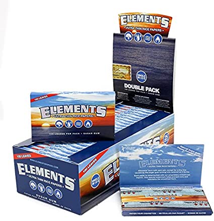 Elements Hemp Single Wide Size Papers Double Pack 100ct 25pk