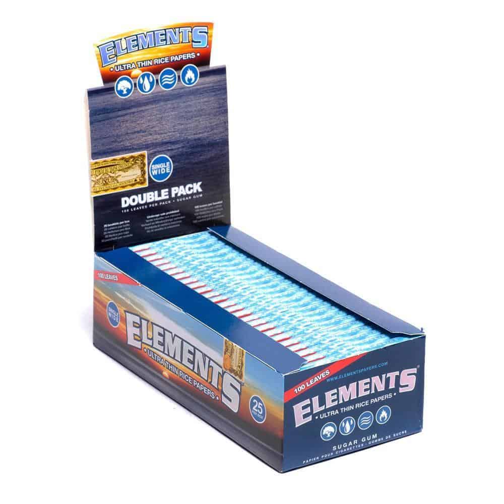 Elements Single Wide Size Papers Double Pack 100ct 25pk