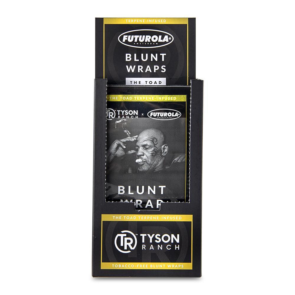 front view of the futurola tyson ranch blunt wraps. The premium tabacco free wraps are the flavor The Toad.