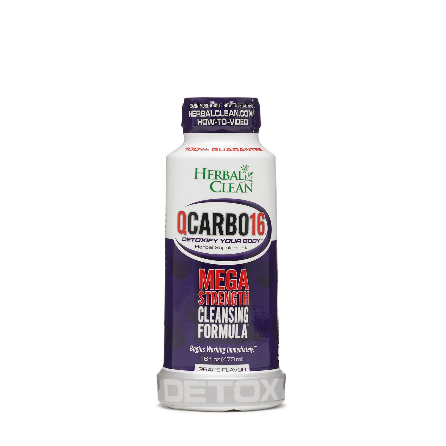 Herbal Clean QCarbo16 Same-Day Premium Detox Drink 16 fl oz