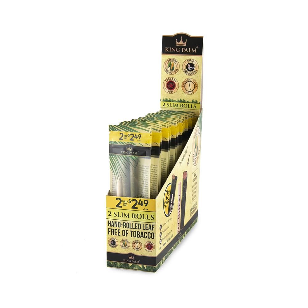 King Palm Slim Roll Packs Display 2ct 20pk