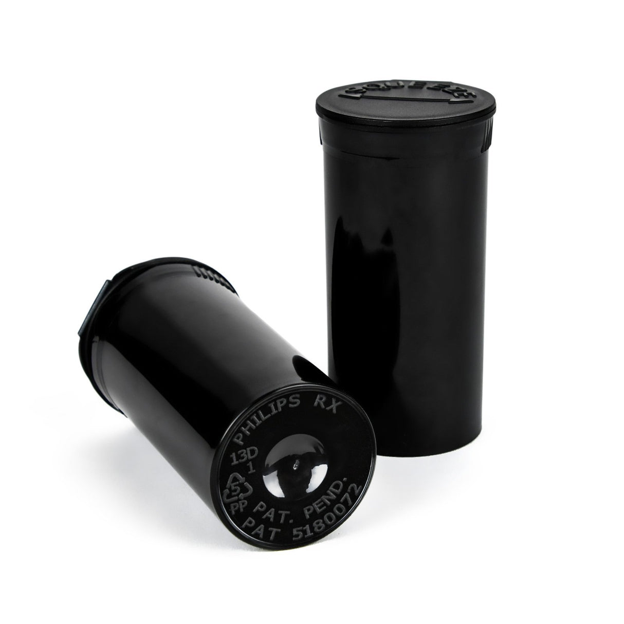 View of the Phillips Rx-13 dram pop top vials. A reliable product from the respectable brand Philips Rx.