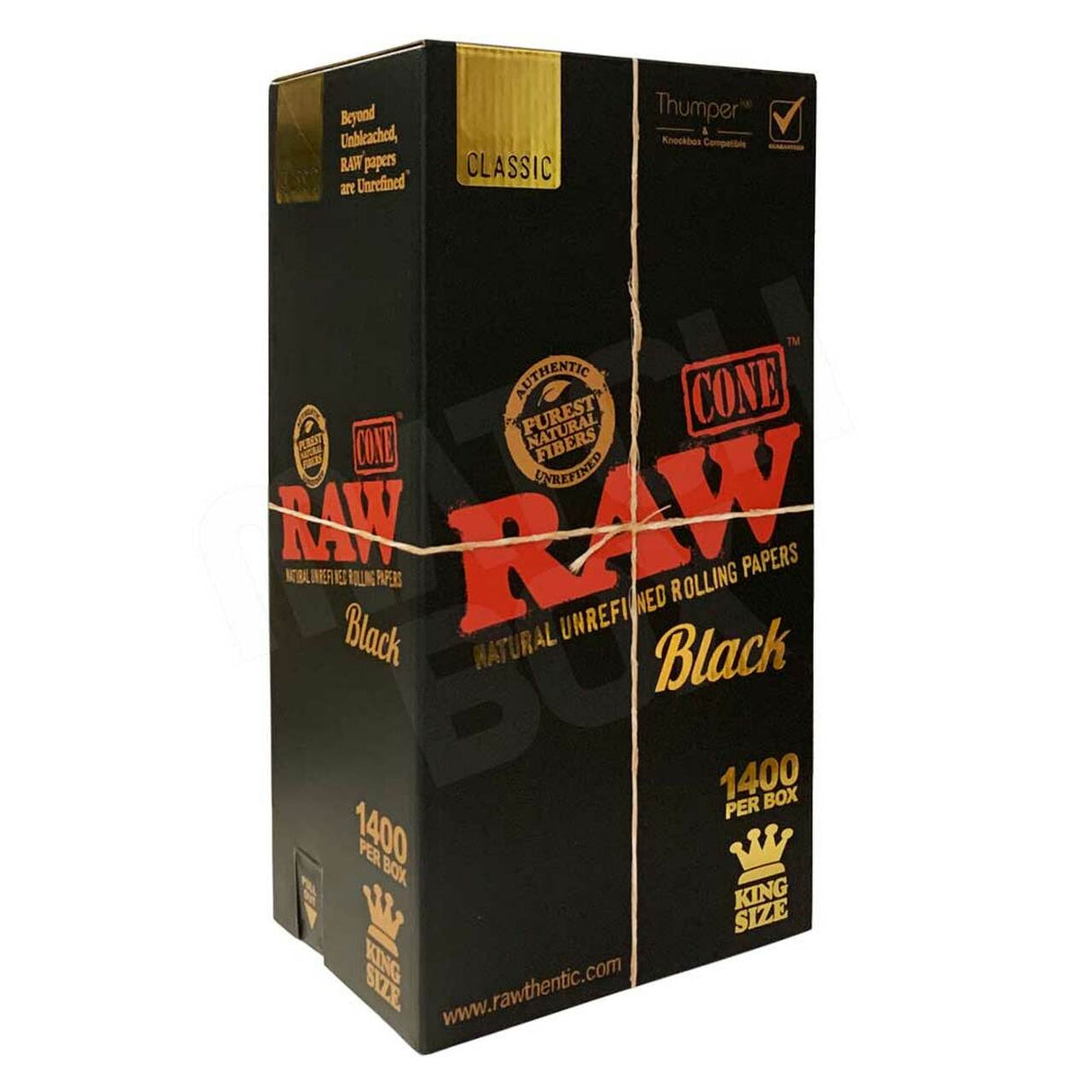 RAW Black King Size Bulk Cones 1400ct