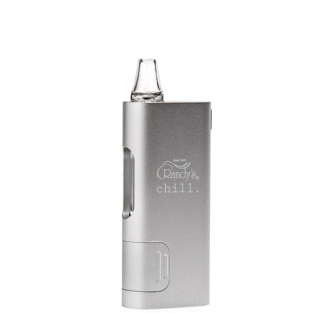 Front view of the Randy's Chill. A multi-use concentrate and herb vaporizer with a unique freezable tube for cold and smooth hits.