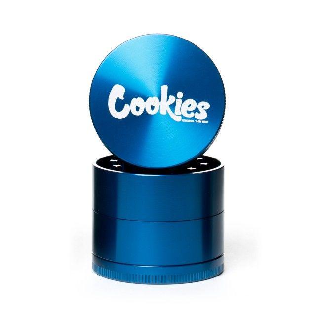 Logo view of the Santa Cruz Shredder and Cookies collab herb grinder. A large grinder with performance paired with the well known brand of cookies