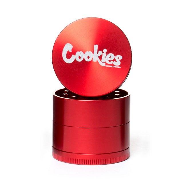 Logo view of the Santa Cruz Shredder and Cookies collab herb grinder. A large grinder with performance and the aesthetic of the popular cookies brand.