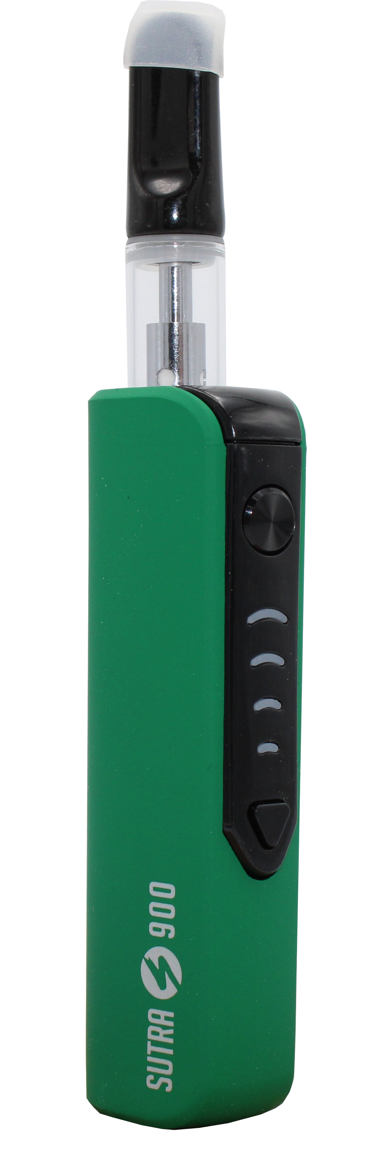 front view of the Sutra Stik 900 a compact and strong vaporizer. In a green finish.