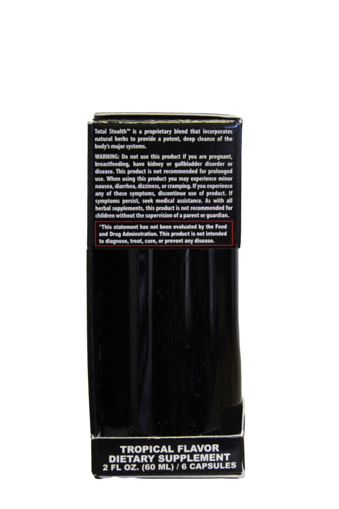 side view of the total stealth detox. A dual powered detox solution for a comprehensive clean.