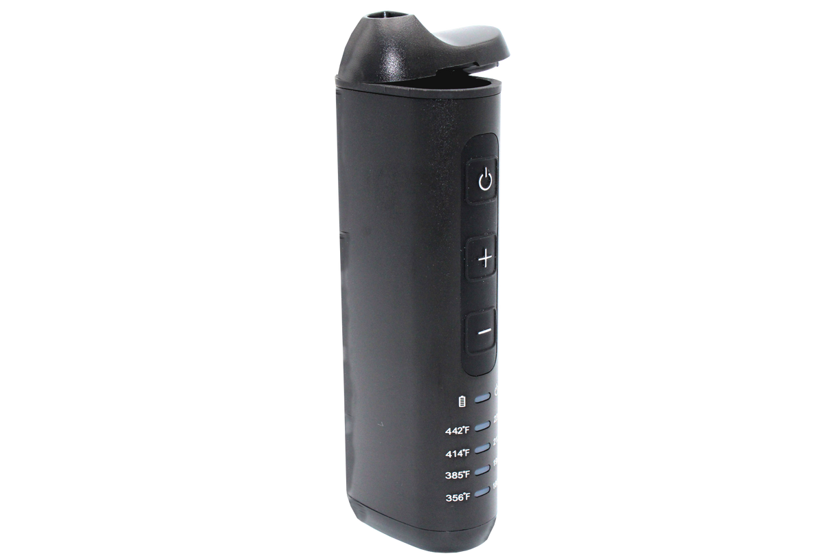side view of the Vapium portable dry herb vaporizer. made for a smooth smoking experience.