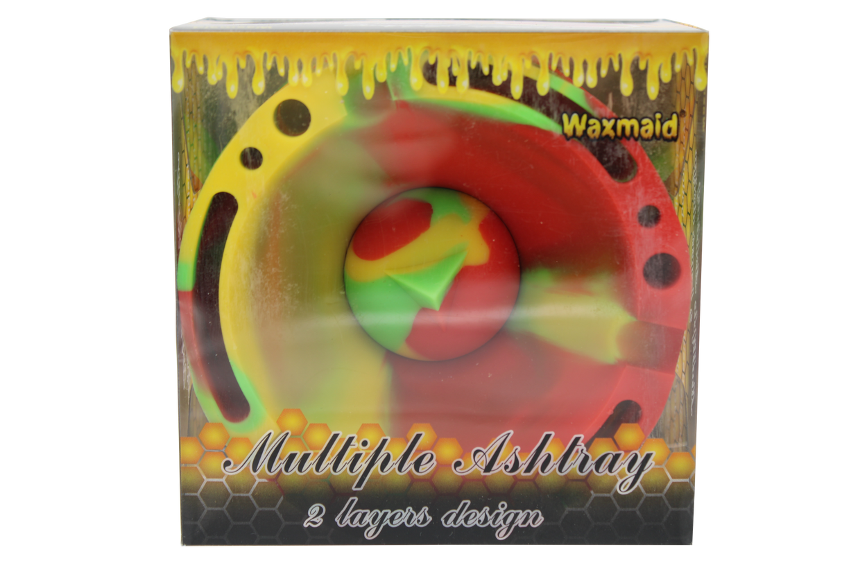 Waxmaid 4.29" Pyramid Silicone Round Ashtray