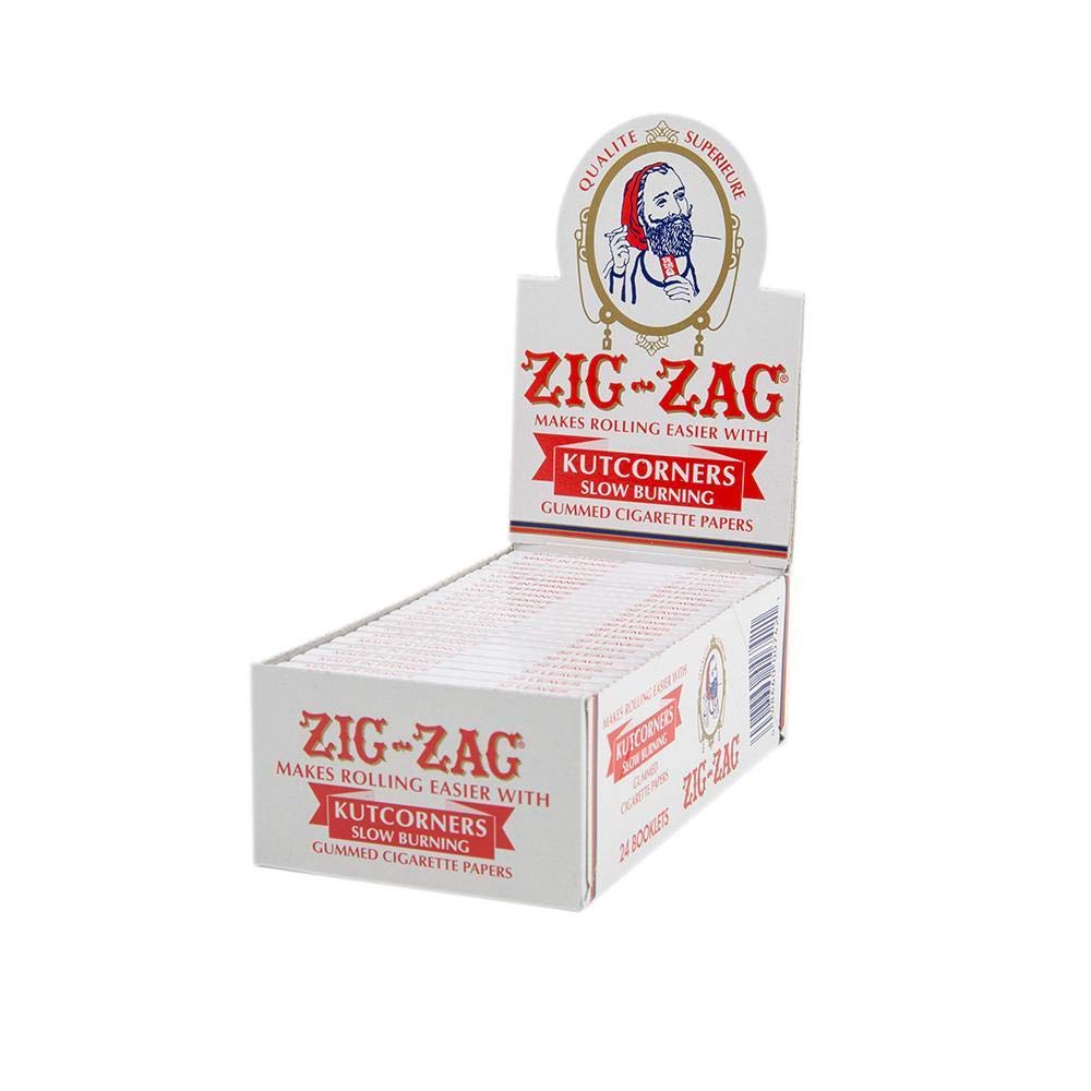 front view of Zig Zag Kut corners 1 1/4 rolling paper. A classic well known product from Zig Zag.