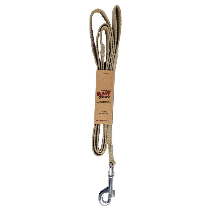 view of RAW hemp dog leash accessory. Durable and made with natural ingredients from RAW.